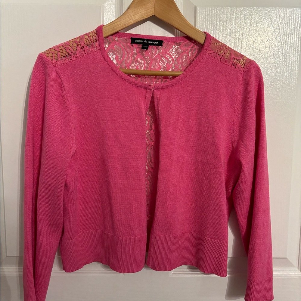 Pink Lace Cardigan
